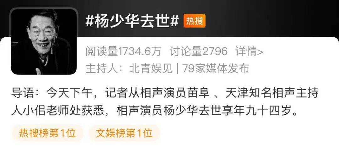 痛心！著名演员离世，曾登上春晚！又一个熟悉的老爷爷走了